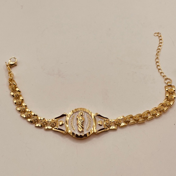 COPY - Gold plated bracelet for women San Jude Tadeo design - Picture 1 of 5